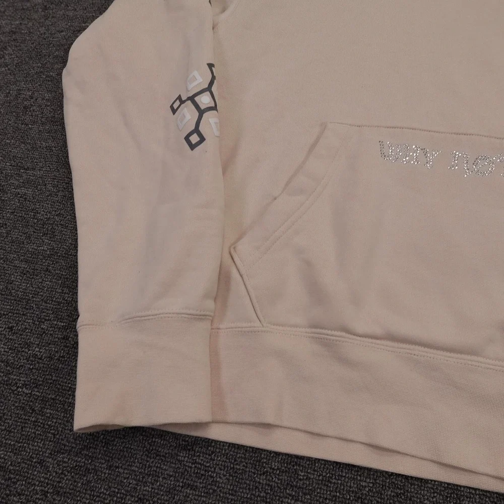 Jordan Hoodie Mens Small Beige Why Not Graphic Paisley Peach Pullover Fleece